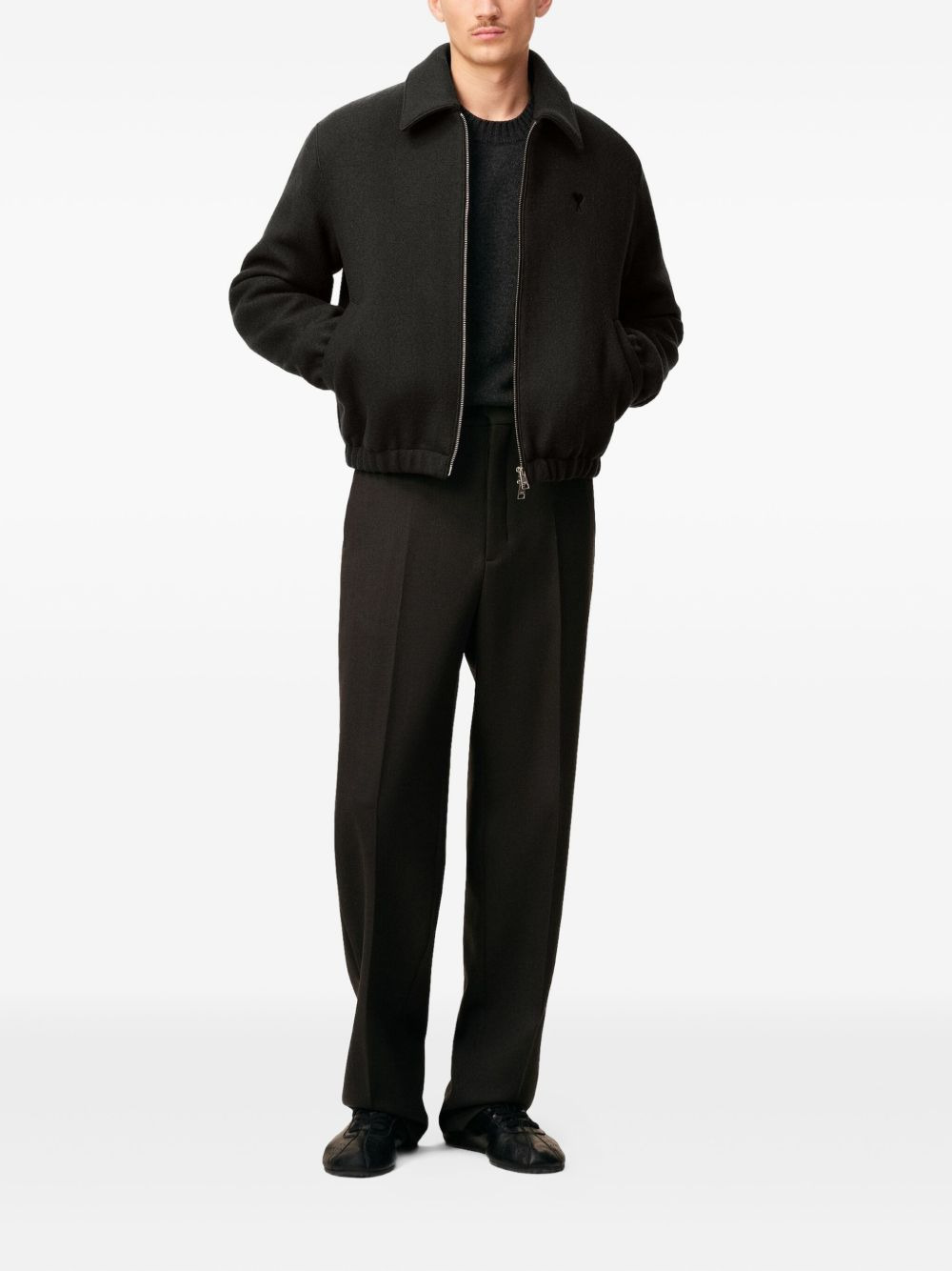 wool Ami De Coeur zipped jacket - 2