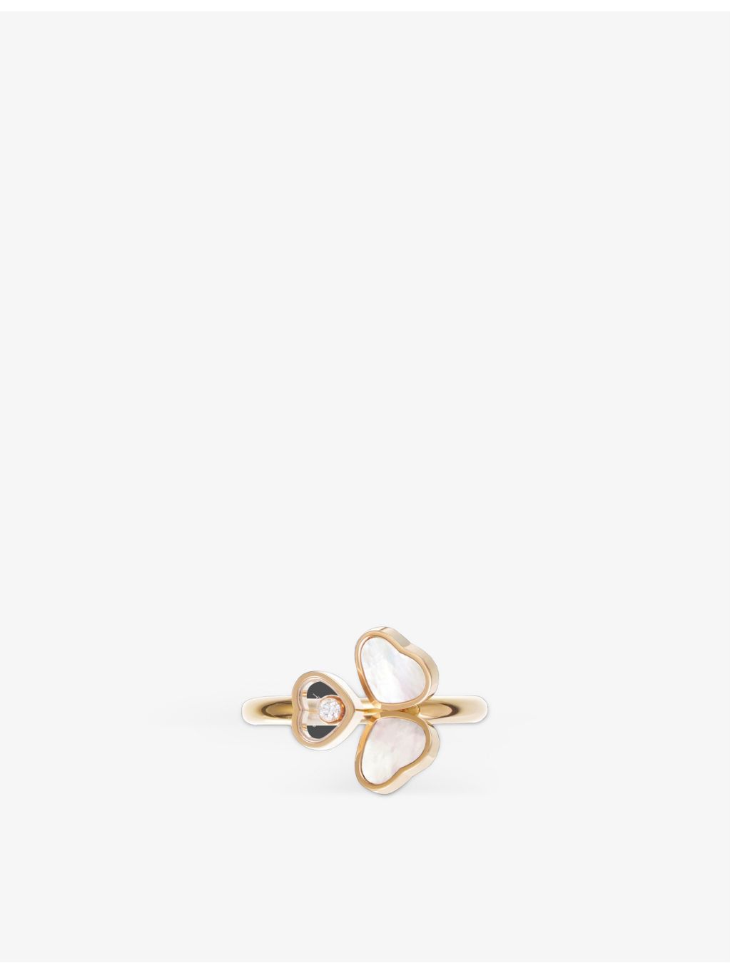 Happy Hearts Wings 18ct rose-gold, mother-of-pearl and diamond ring - 2