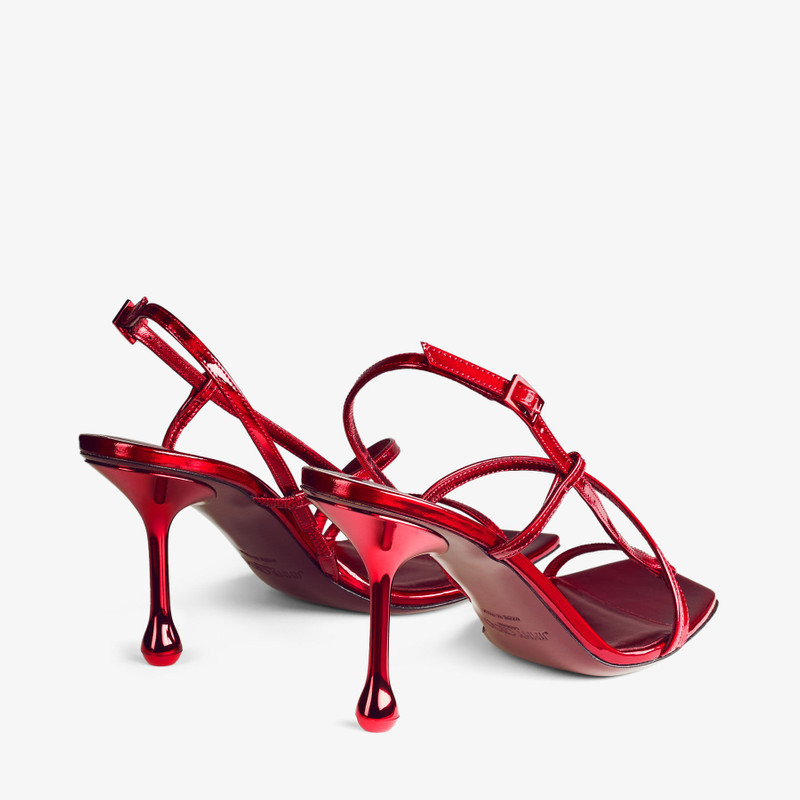 Etana 80 Ruby Red Leather Sandals 6