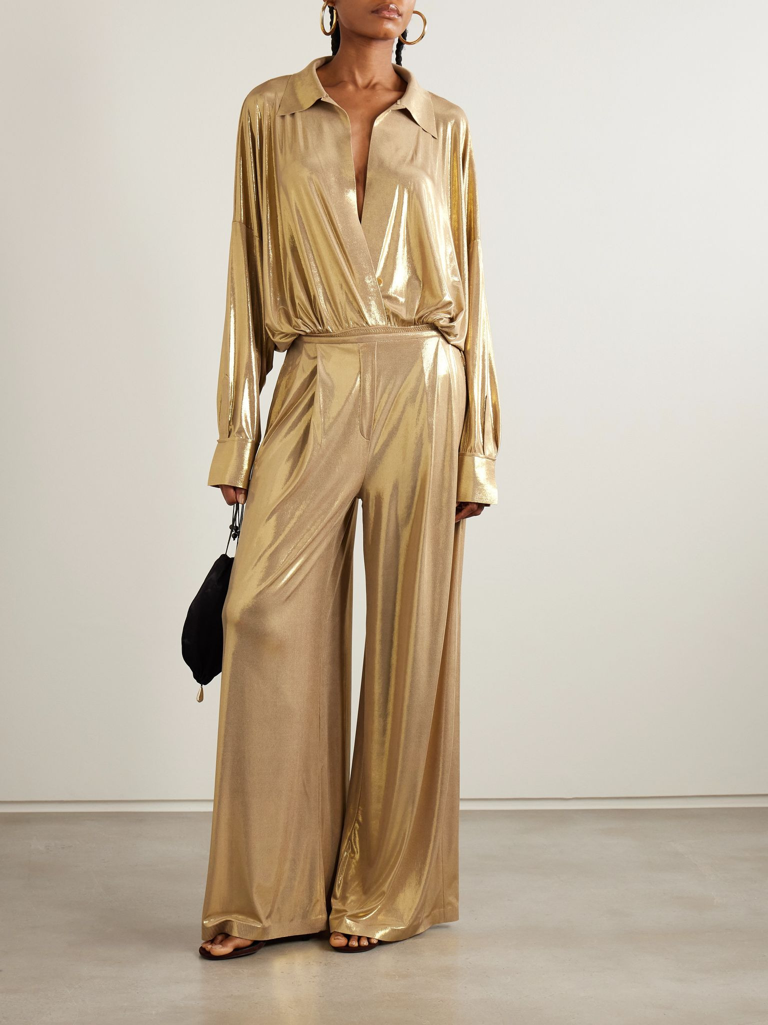Stretch-lamé bodysuit Gold - 2