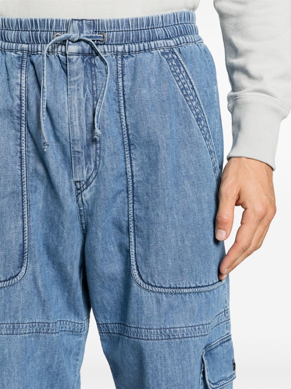 Vanni chambray straight-leg trousers - 5