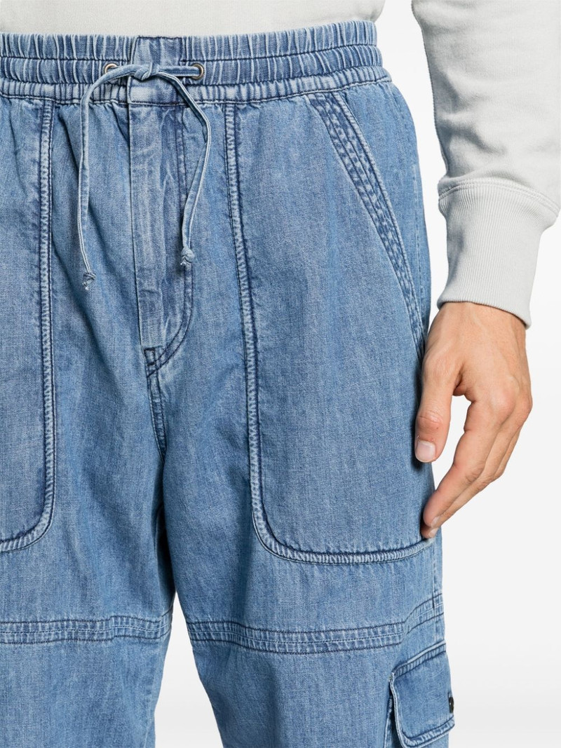 Vanni chambray straight-leg trousers 5