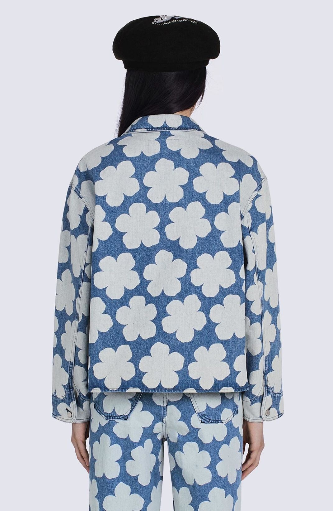 'Hana Dots' denim polo shirt - 6