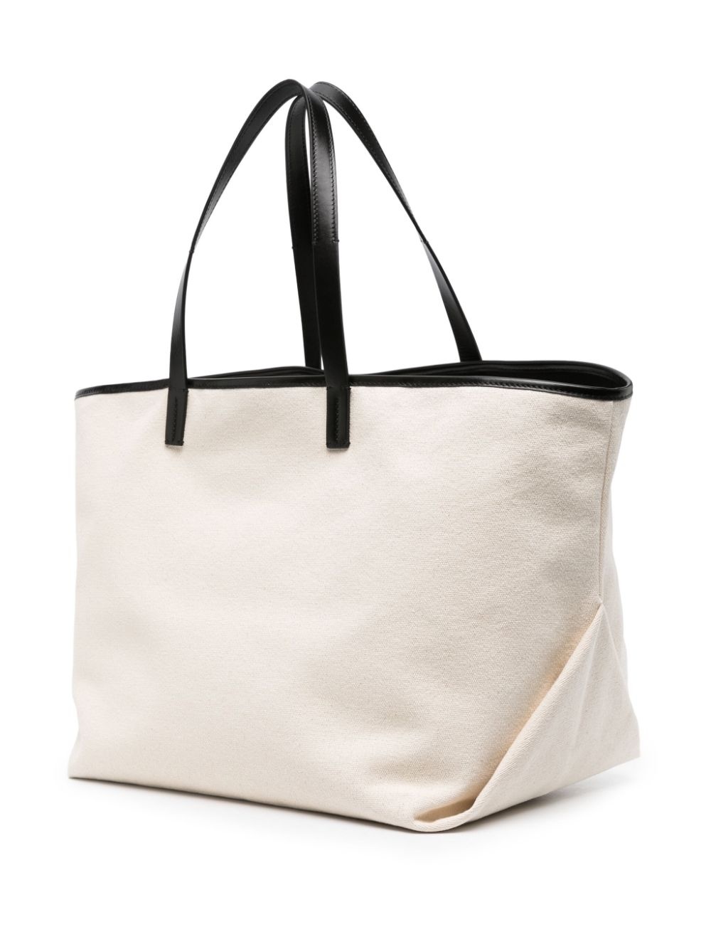 logo-print canvas tote bag - 3