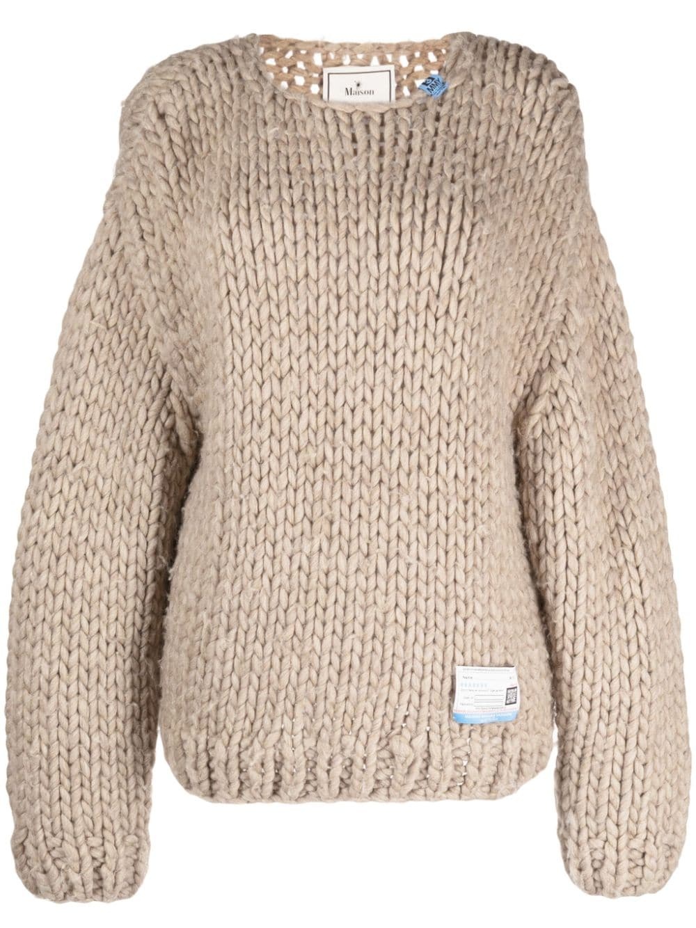 chunky-knit pullover jumper - 1