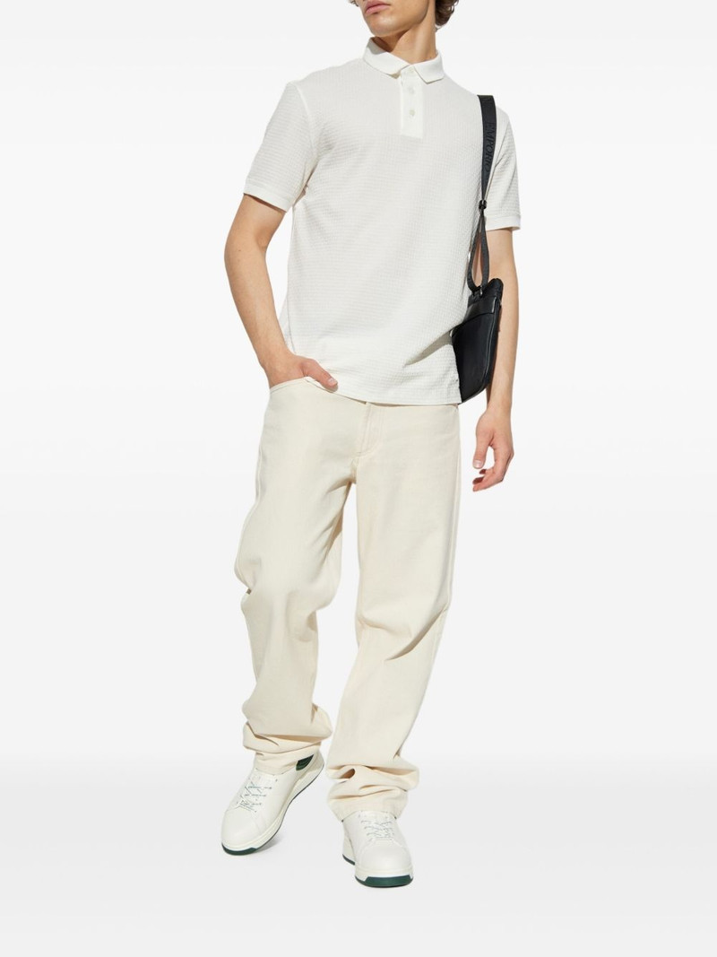 EMPORIO ARMANI textured polo shirt outlook