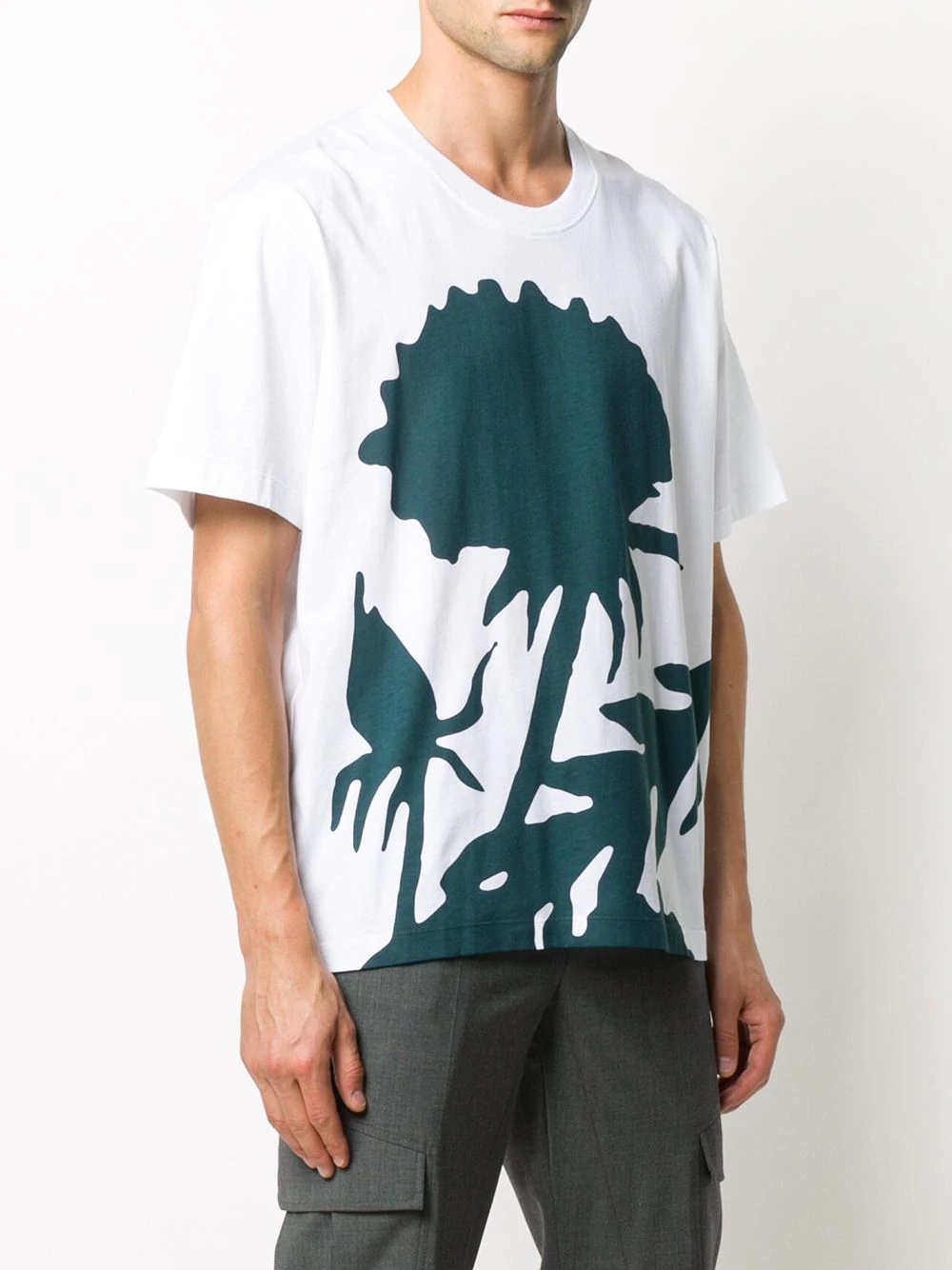 colour-block print cotton T-shirt - 3