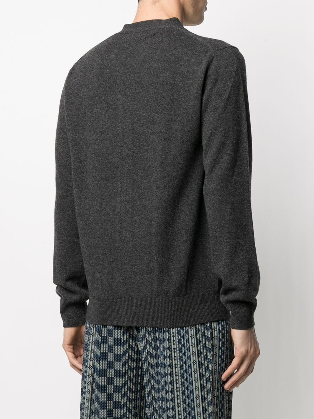 logo button-down cardigan - 7