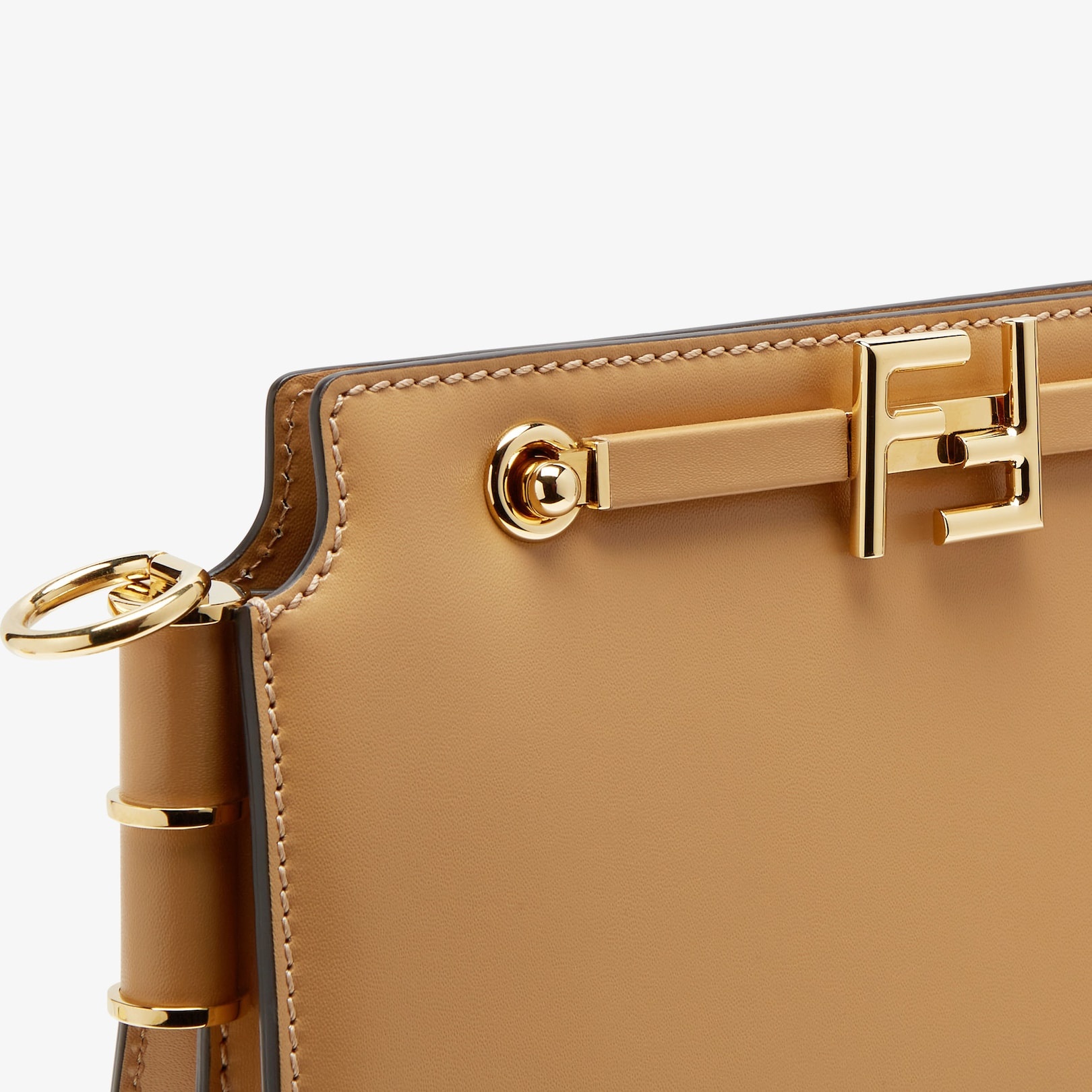 Beige leather bag - 5