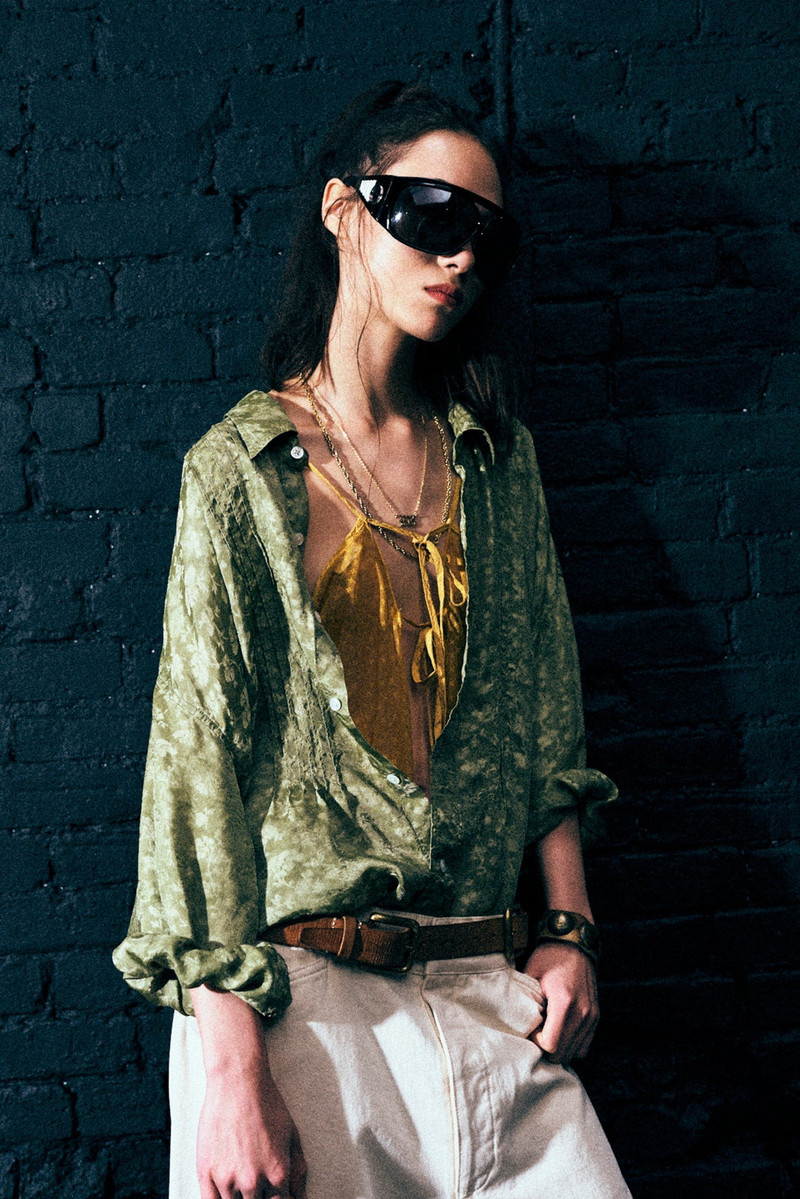 PINTUCK DROP NECK SHIRT 1