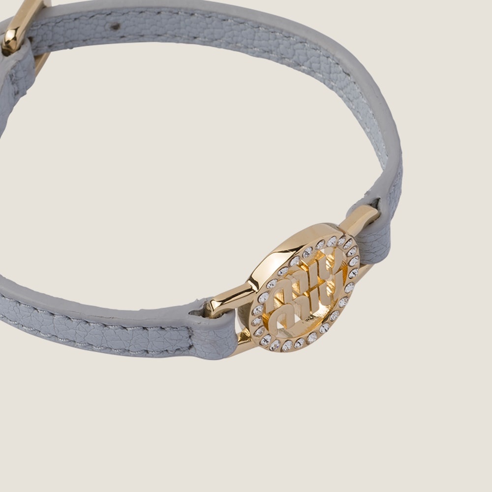 Madras leather bracelet - 2