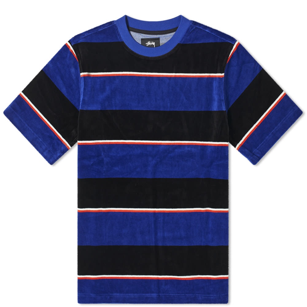 Stussy Velour Stripe Tee - 1