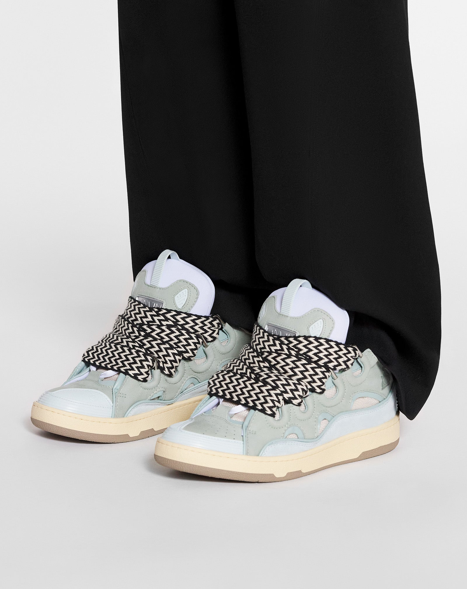 LEATHER CURB SNEAKERS - 6