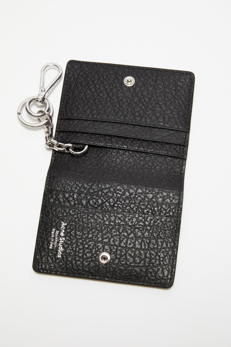 Folded leather wallet - Black 6