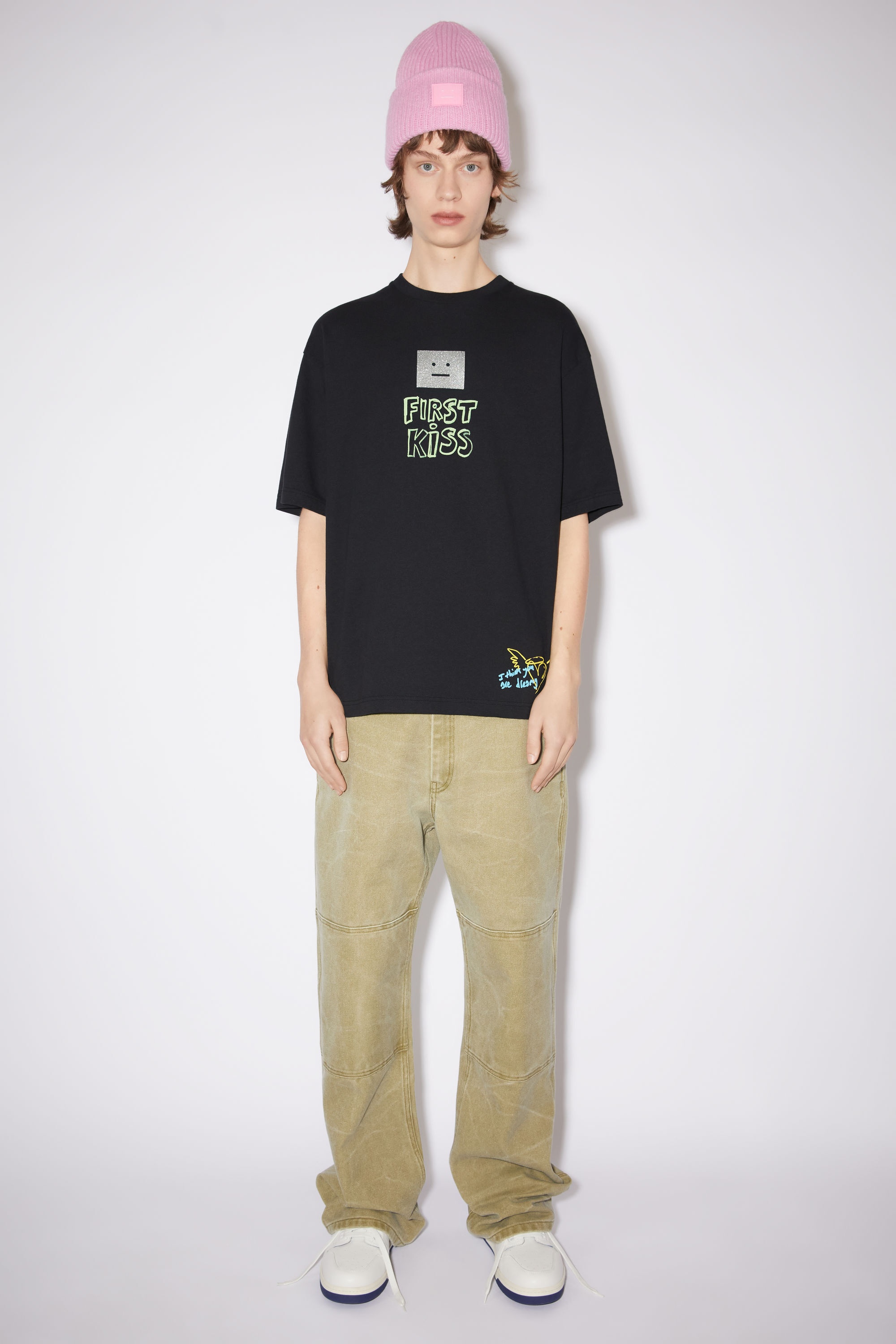 Scribbles t-shirt- Relaxed fit - Faded black - 2