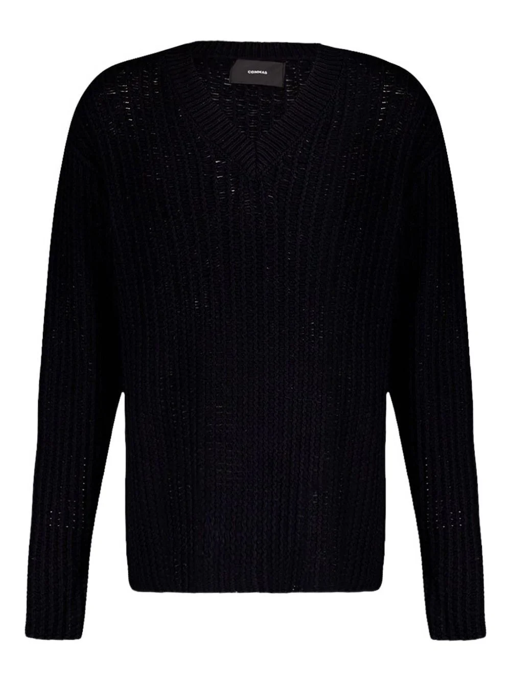 V-neck knit sweater - 1