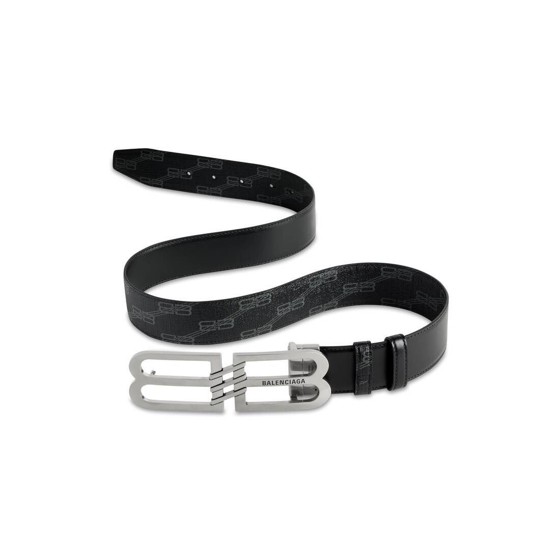 Men's Reversible Bb Monogram Belt in Black - 4