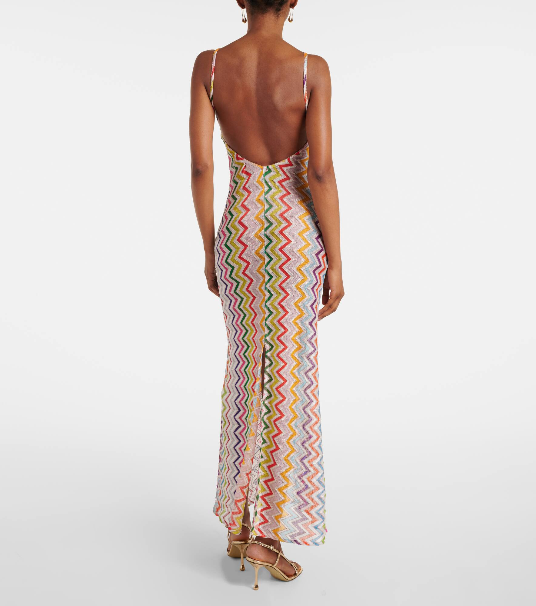 Zigzag open-back maxi dress - 3