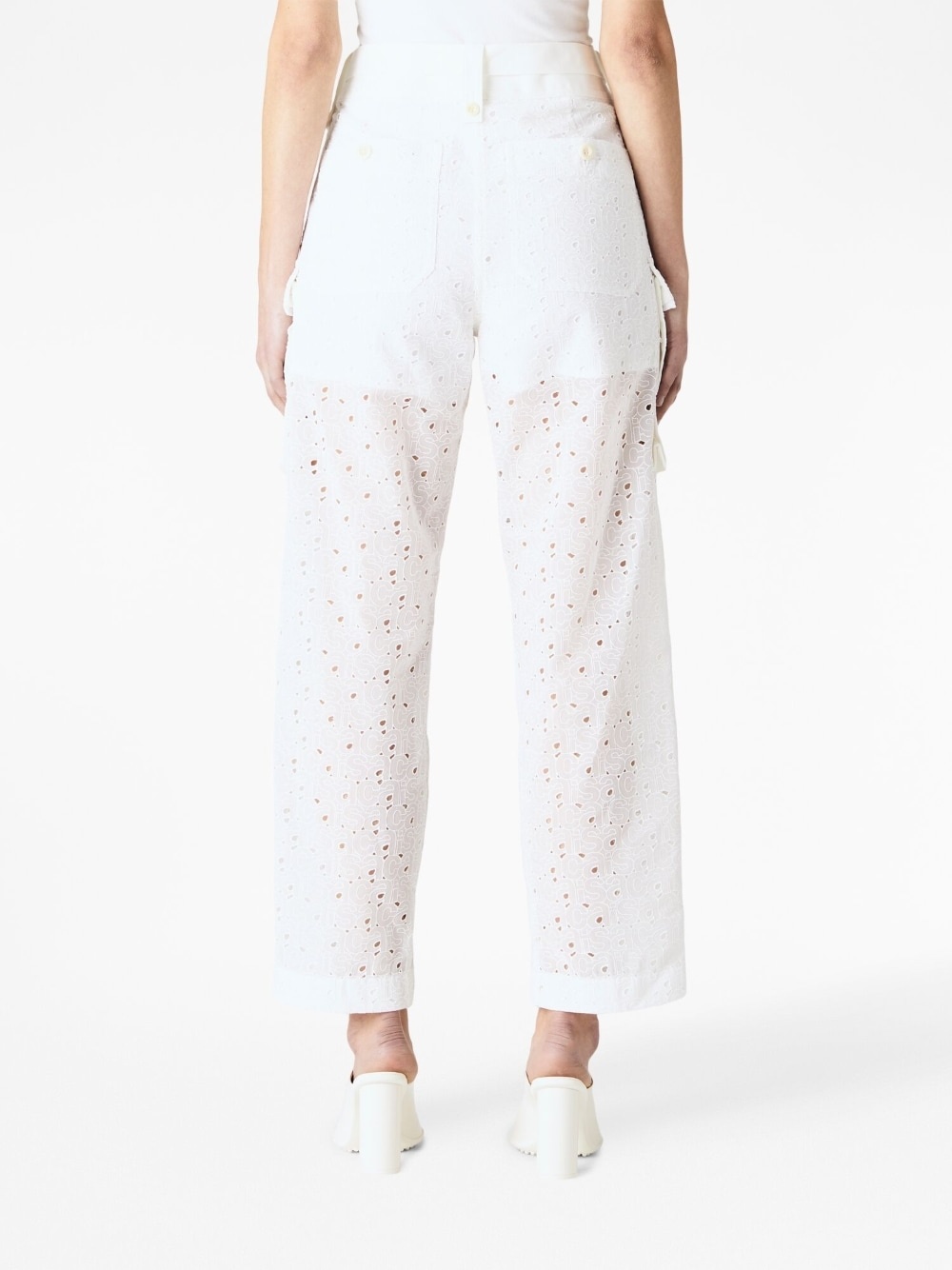 logo-embroidery trousers - 3