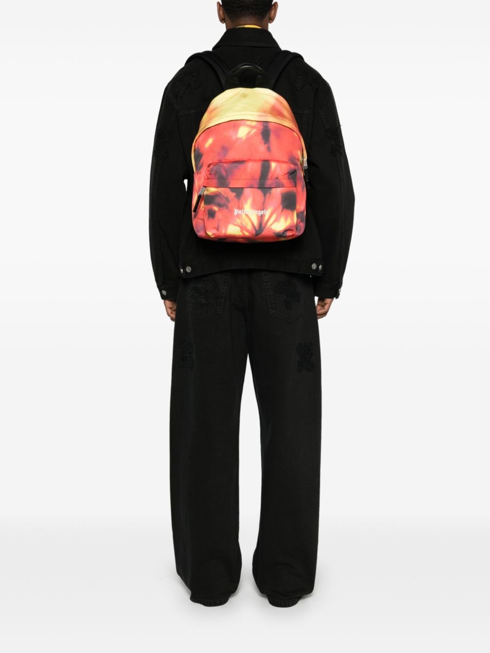 On Fire-print logo-embroidered backpack - 2