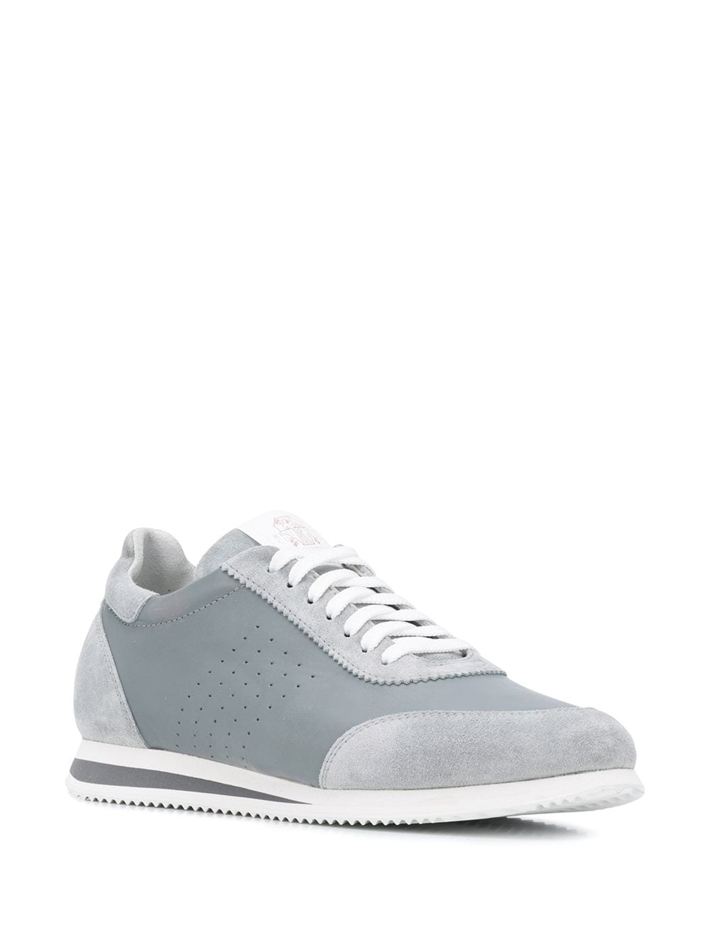 suede-panel low-top sneakers - 2