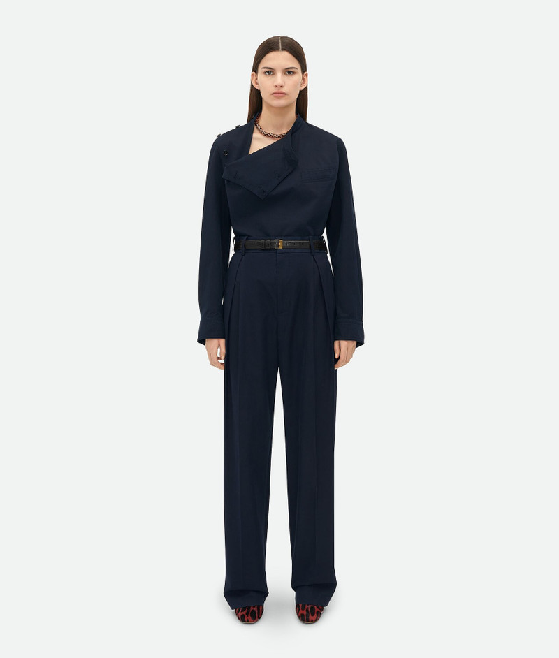 Light Cotton Twill Tapered Trousers - 1