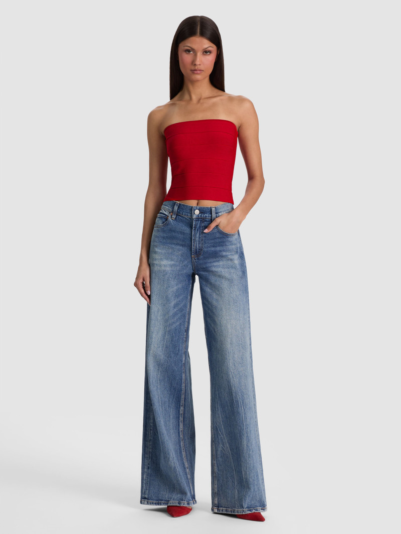 ALISON BANDAGE TUBE TOP - CHILI PEPPER 3