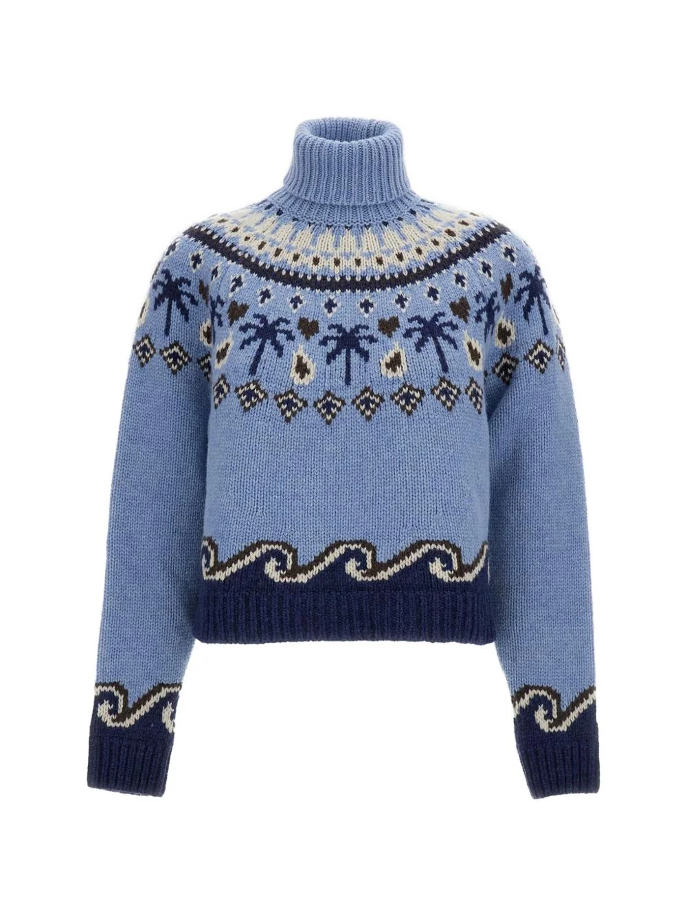 Fair Isle roll-neck sweater - 1