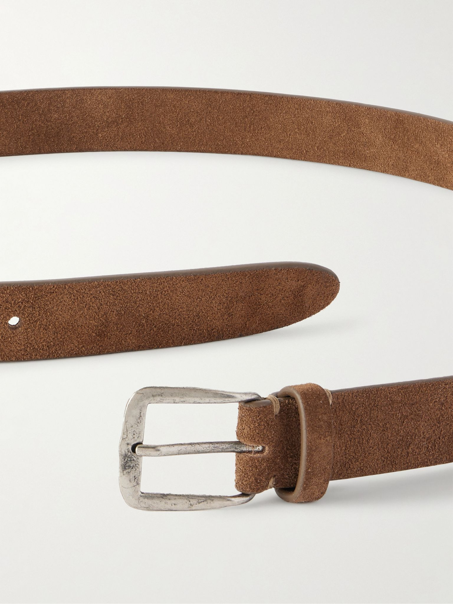 2.5cm Budapest Suede Belt Brown - 2