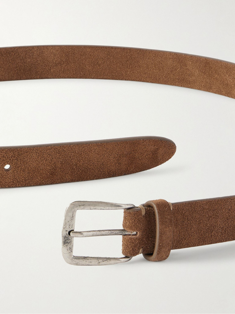 massimo alba 2.5cm Budapest Suede Belt Brown outlook