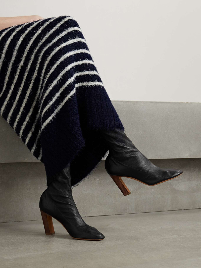 KHAITE Leather ankle boots outlook