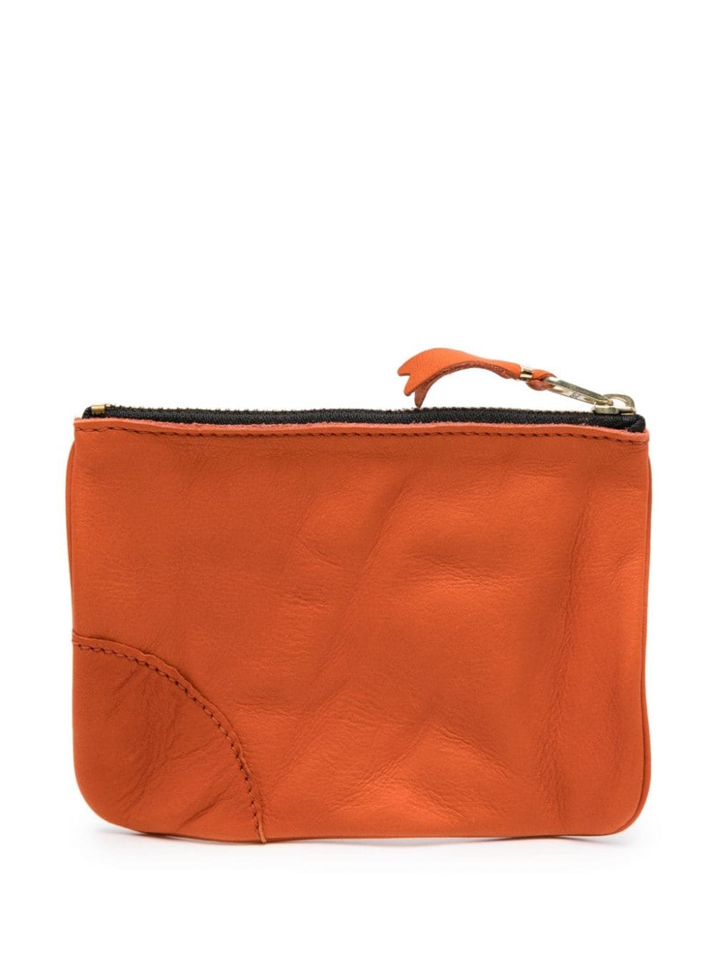 Comme Des Garçons washed zip-up leather pouch outlook