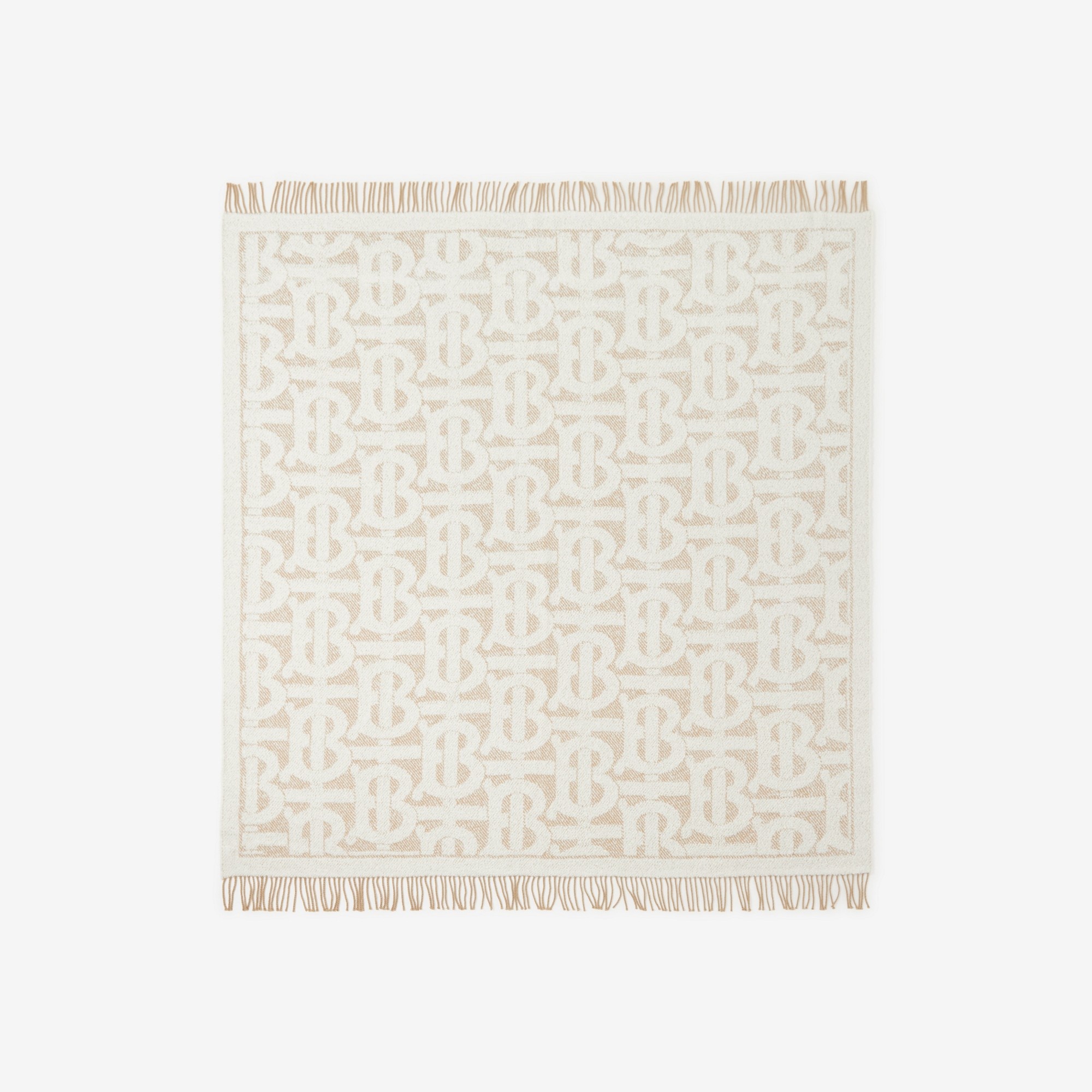 Monogram Motif Cashmere Silk Blanket - 1