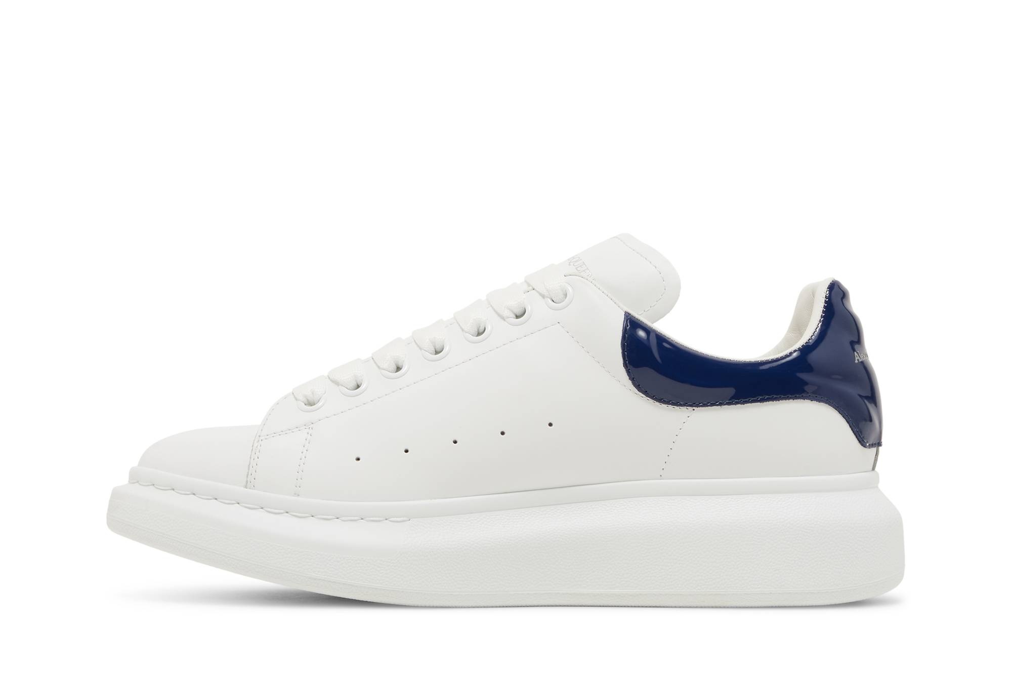 Alexander McQueen Oversized Sneaker 'White Navy Patent' - 3