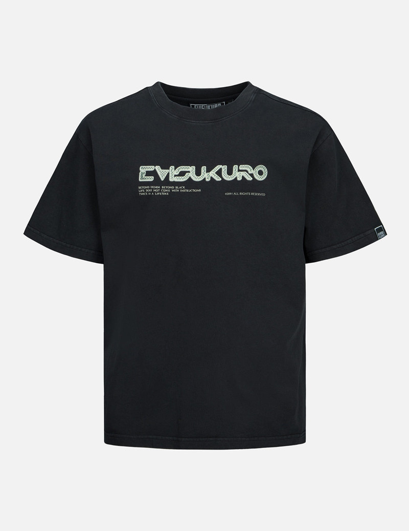 Metallic Stud Textured Logo Print T-shirt 1