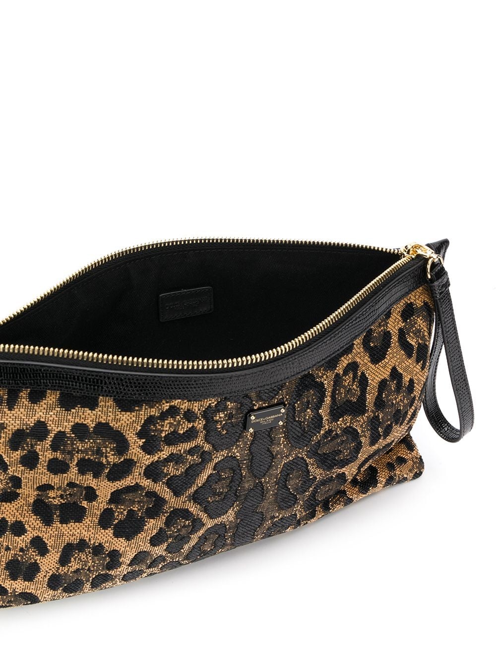 leopard print lurex pouch - 5