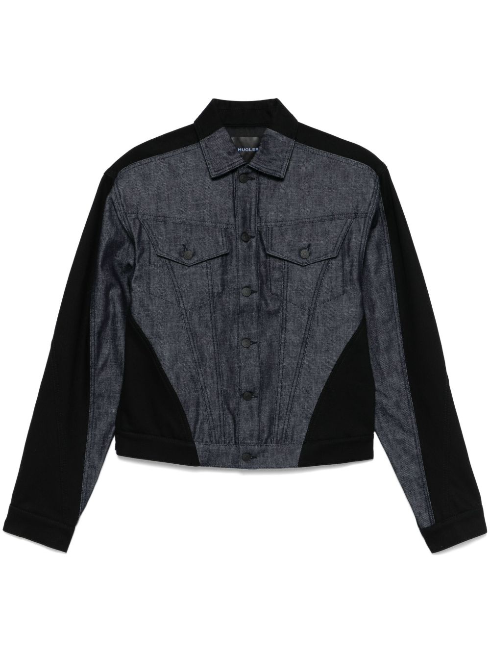 bi-color denim jacket - 1