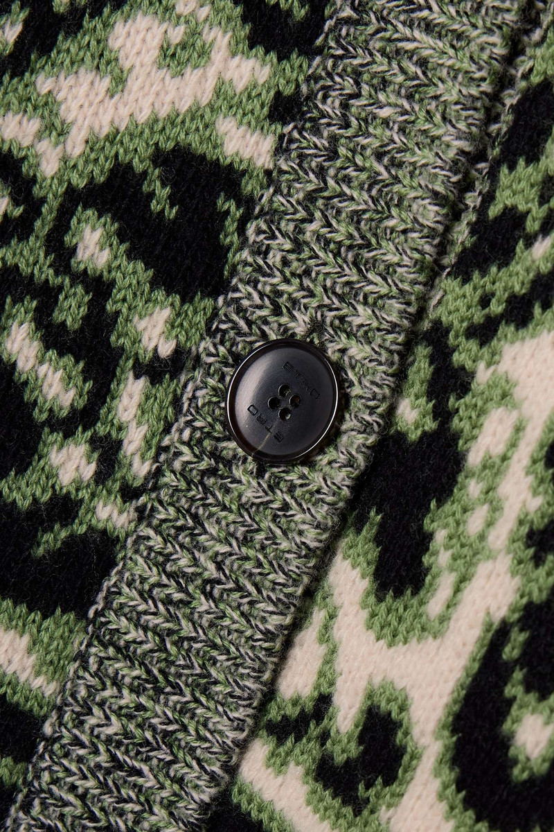 Oversized wool-blend jacquard cardigan 5
