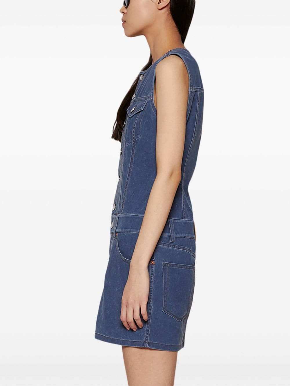 denim bodycon mini dress - 4