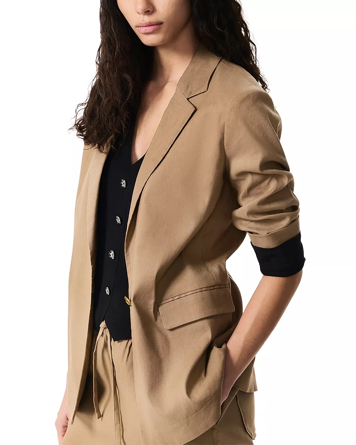 Jennie Contrast Cuff Blazer - 4