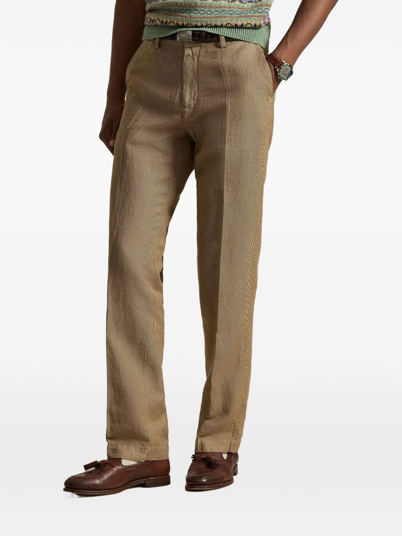 Manhasset houndstooth-pattern chino trousers 3