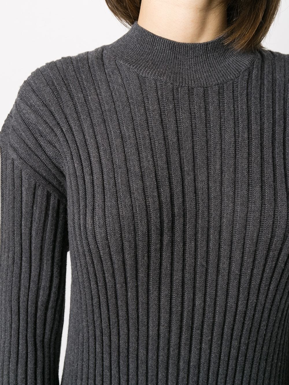 longline ribbed-knit jumper - 5