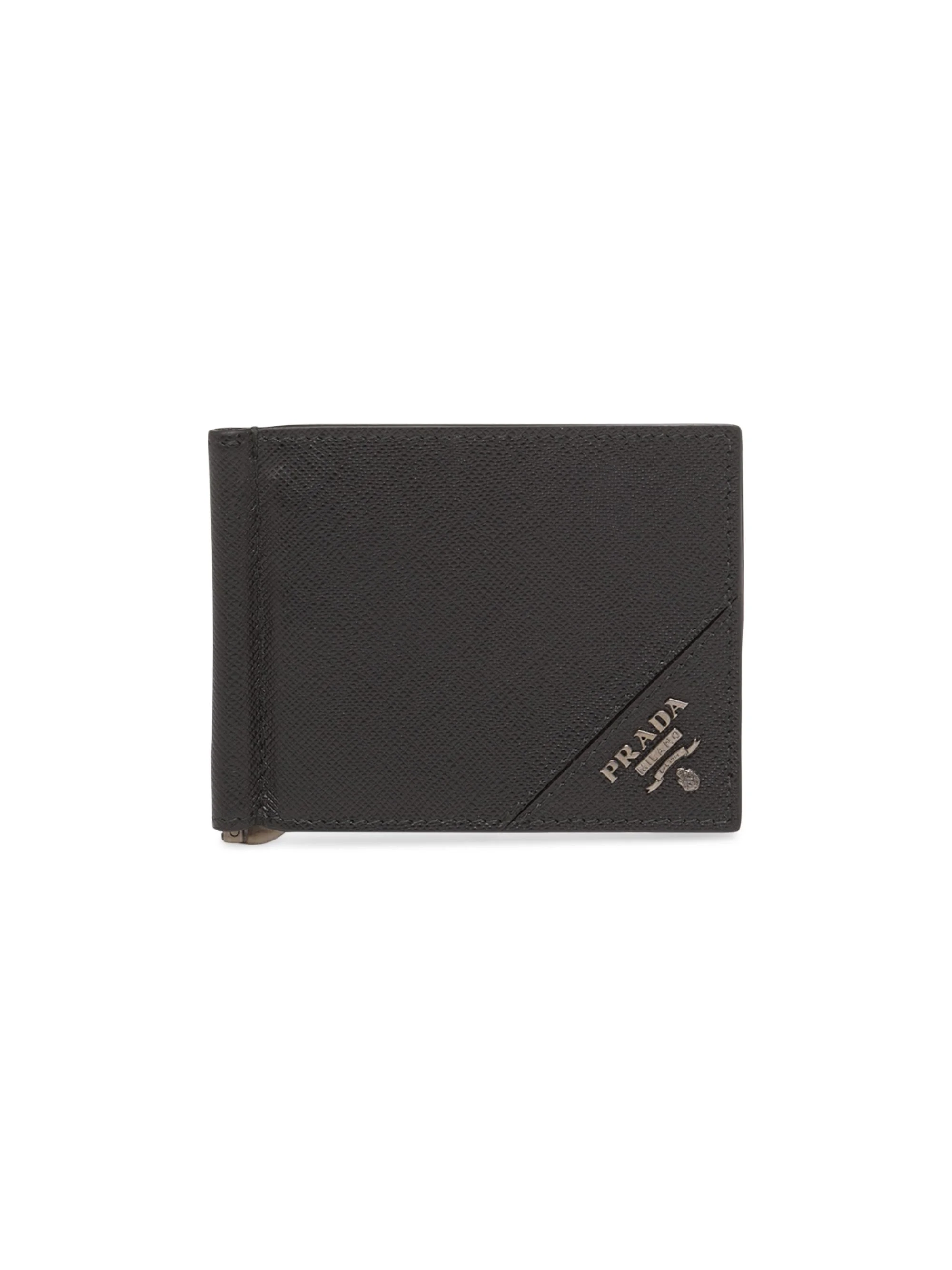 Men's Saffiano Leather Wallet - Black - 1