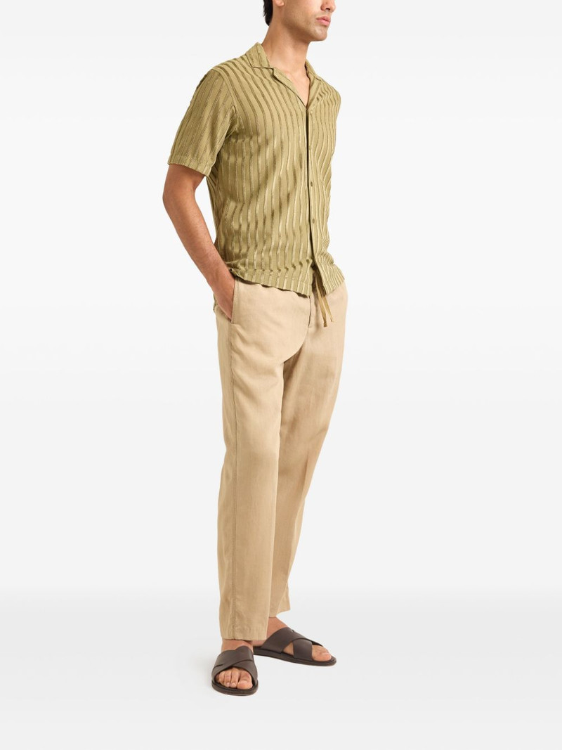 ORLEBAR BROWN Maitan tonal stripe chenille shirt outlook