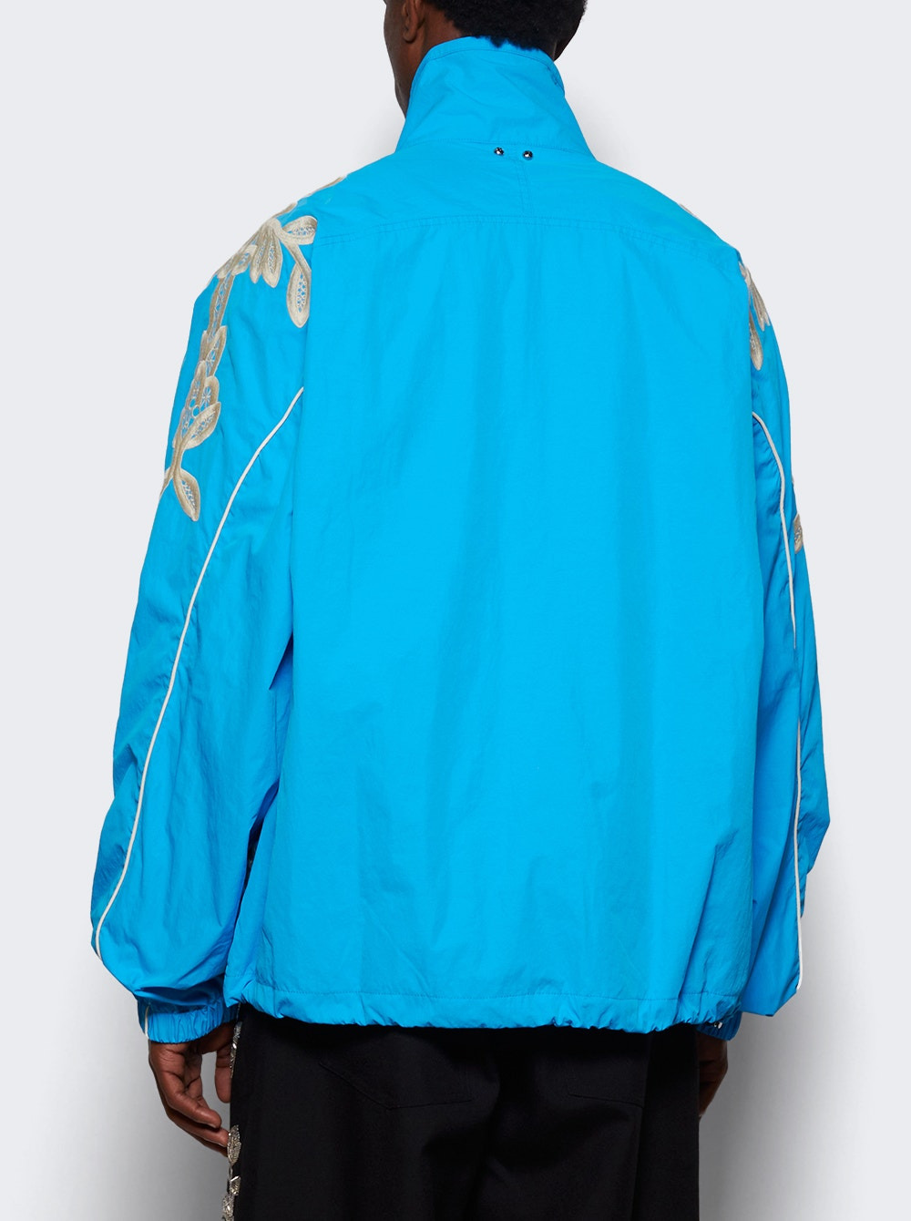 Embroidered Track Jacket Turquoise - 4