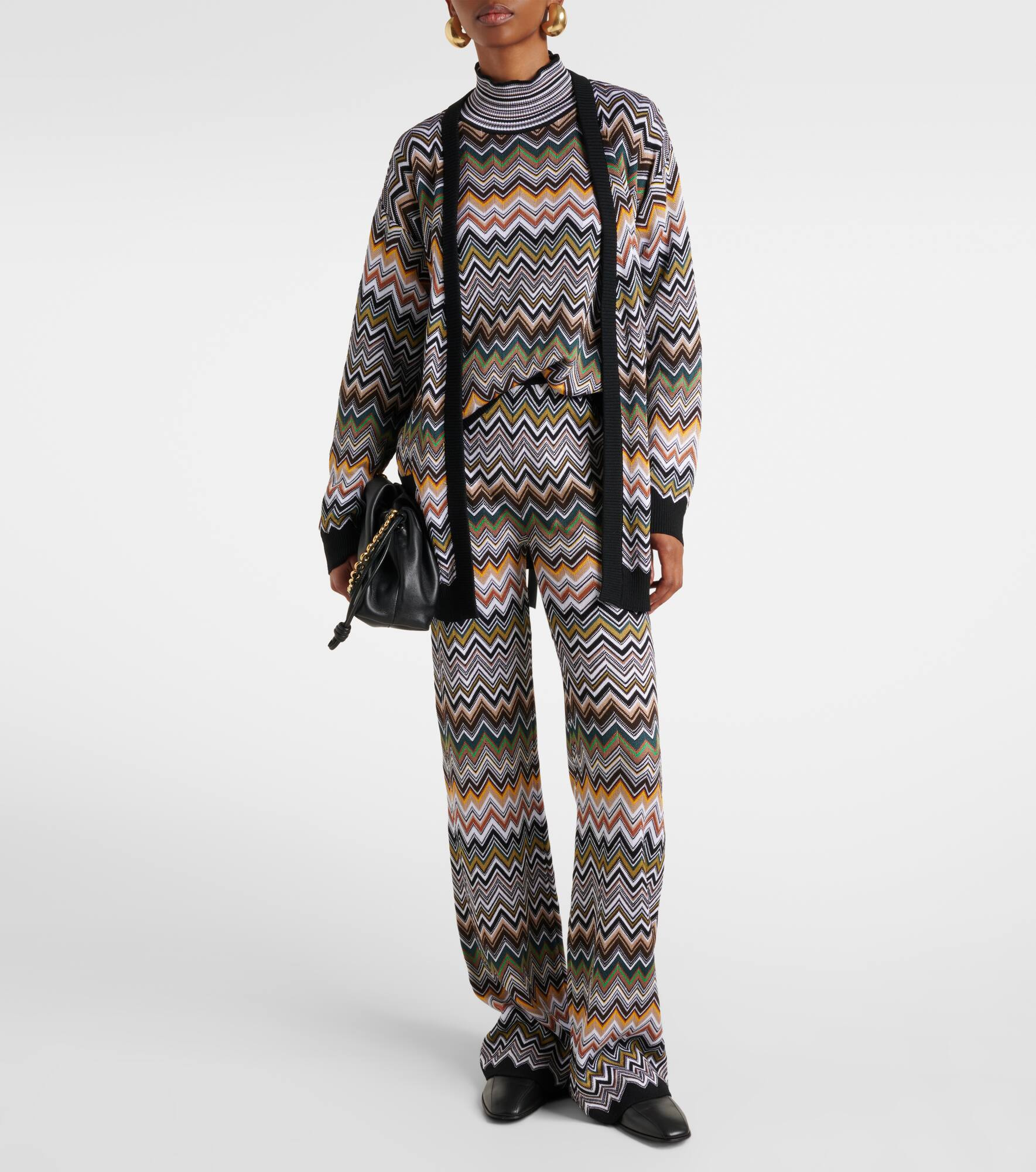 Zigzag belted cardigan - 6