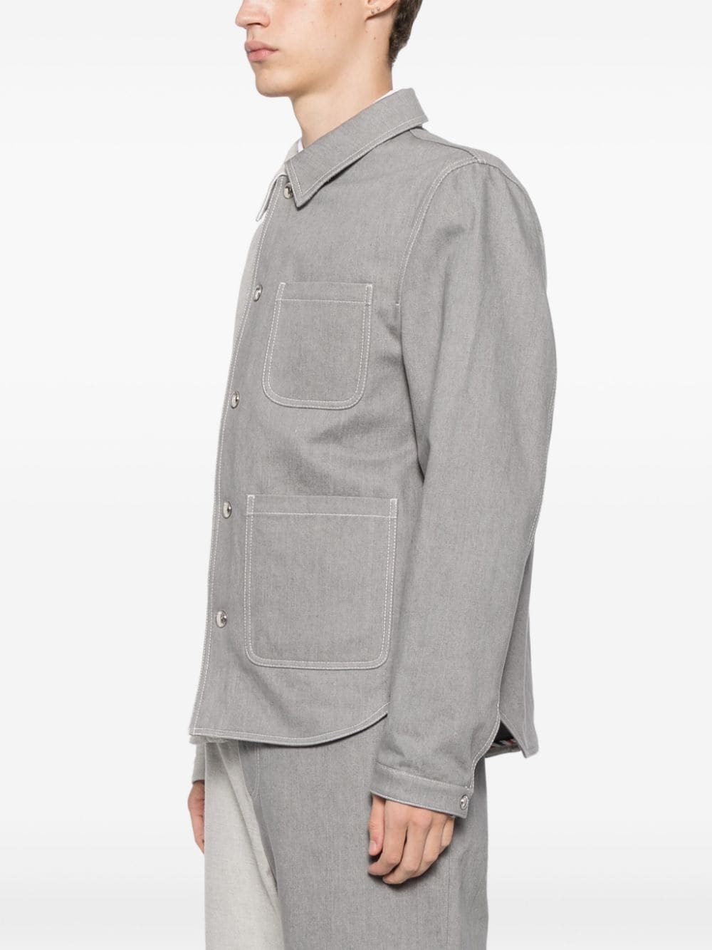 two-tone denim jacket - 3