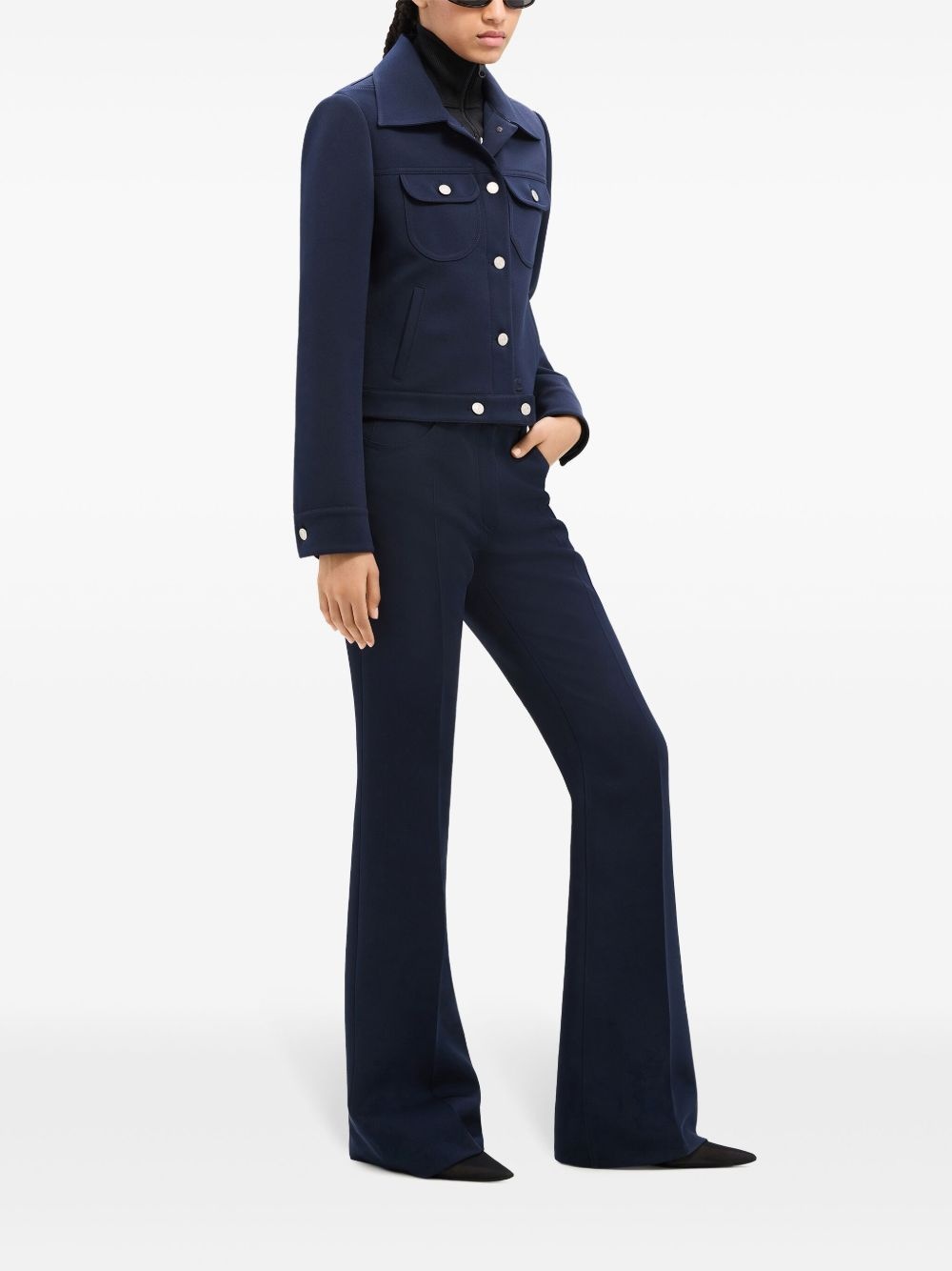 70's twill bootcut trousers - 3