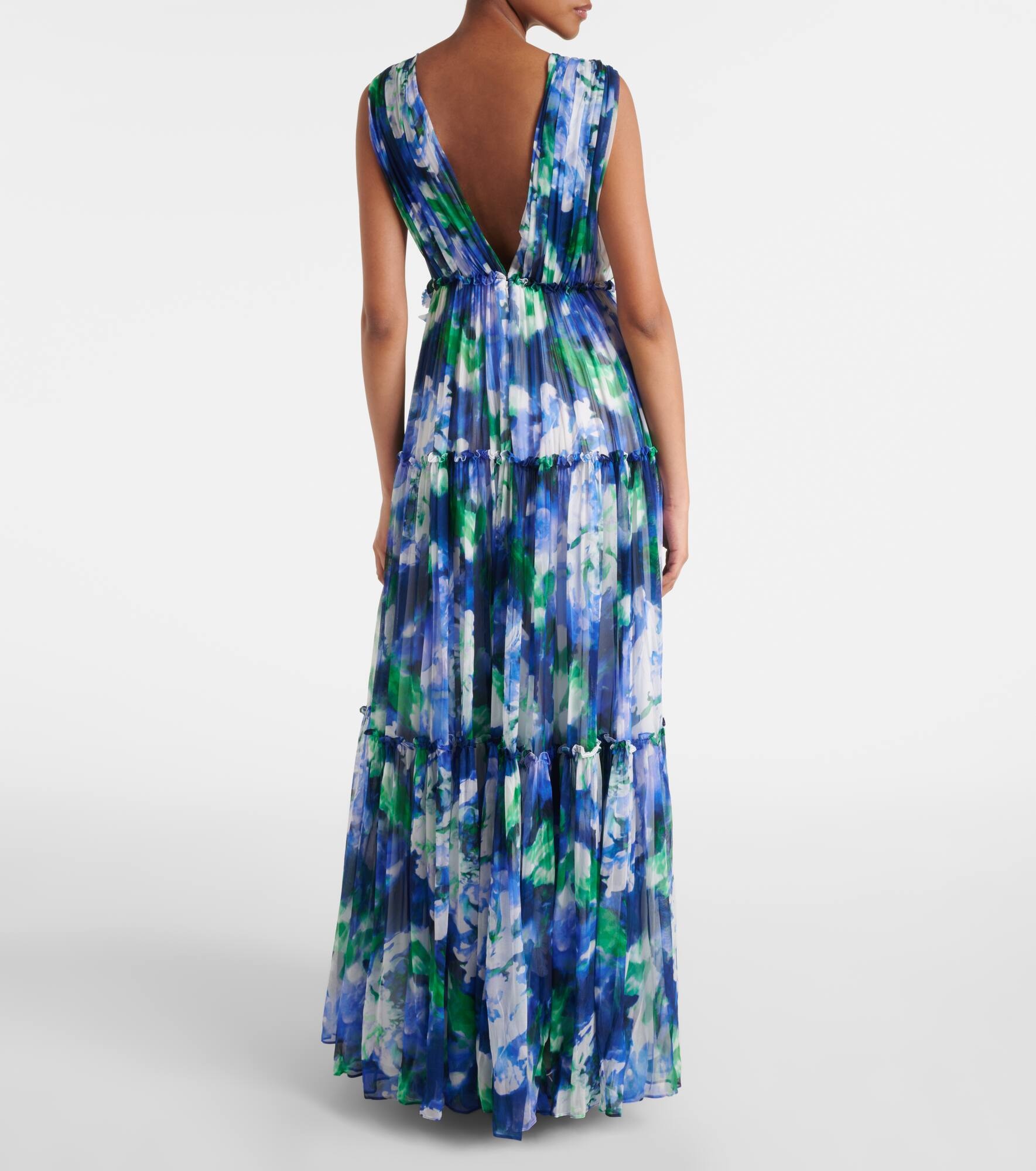 Arella floral silk georgette gown - 3