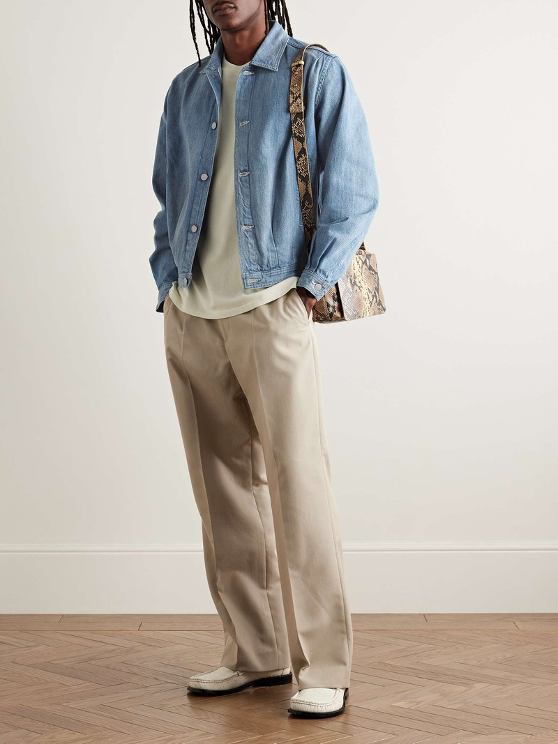 AURALEE Pleated Selvedge Denim Jacket outlook